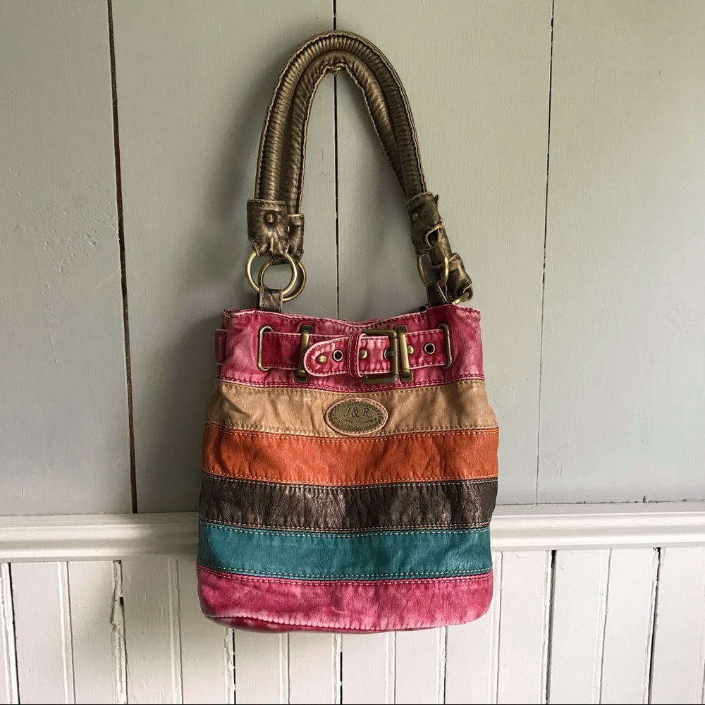 Vintage J & R John Romaine Leather Handbag